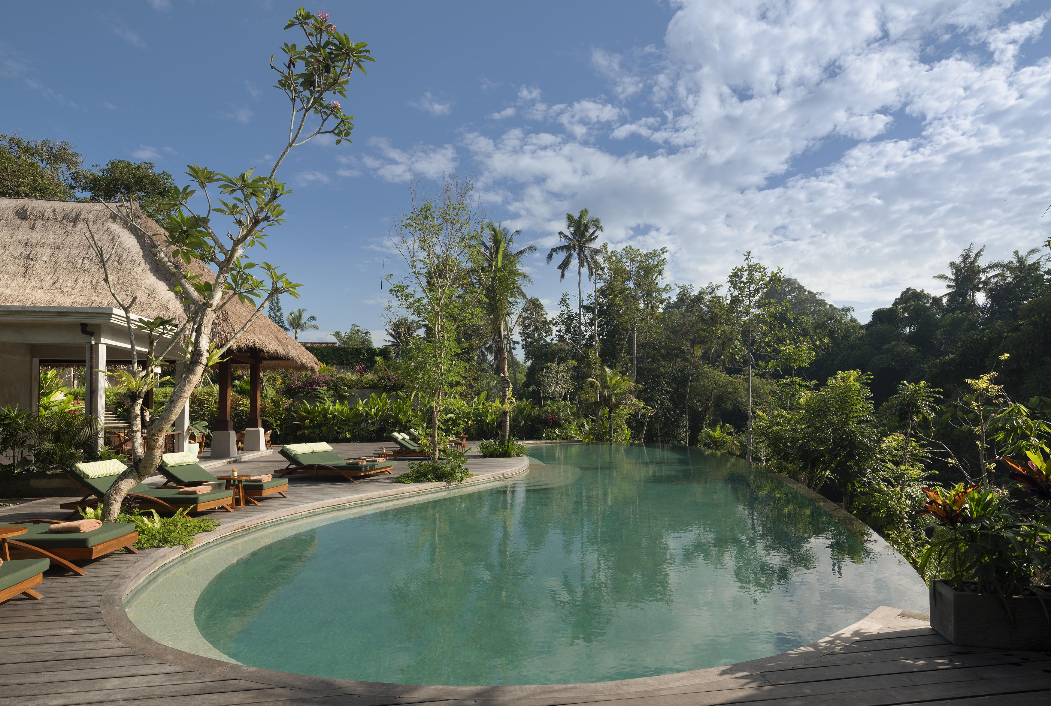 Adiwana Suweta Hotel Ubud Eksteriør billede A swimming pool in Bali, Indonesia