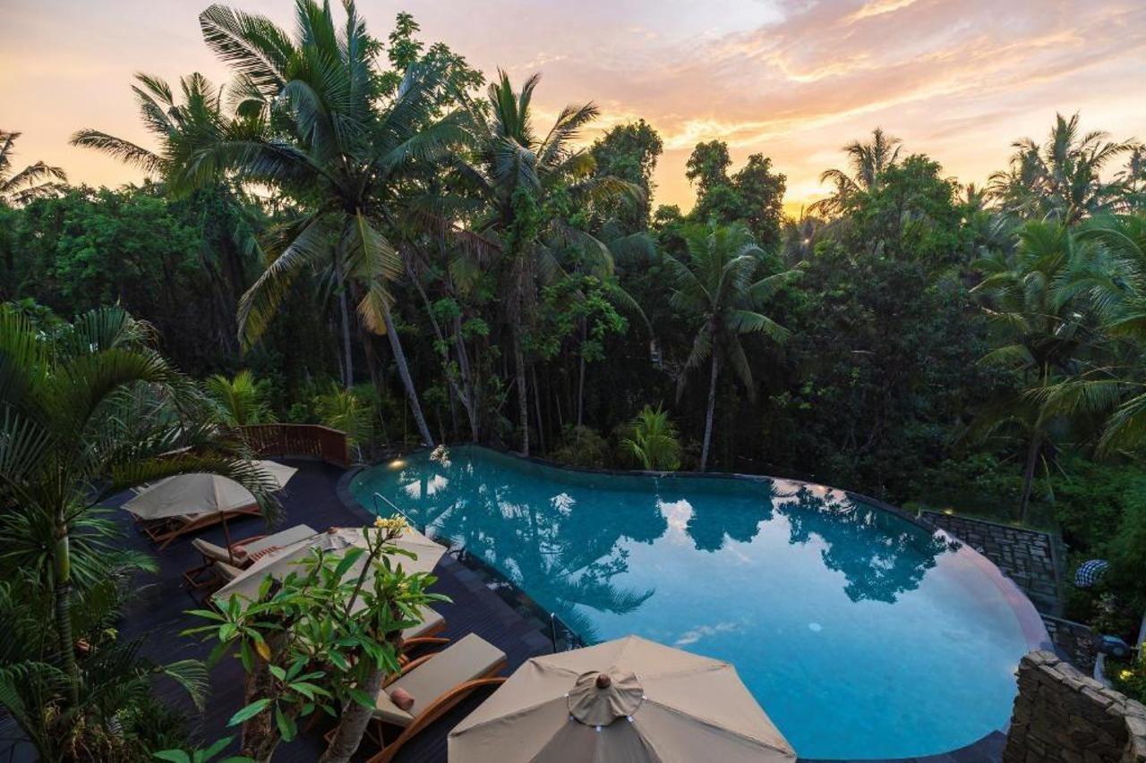 Adiwana Suweta Hotel Ubud Eksteriør billede The swimming pool at the hotel